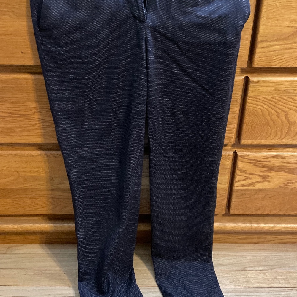 Blue printed women's dress pants